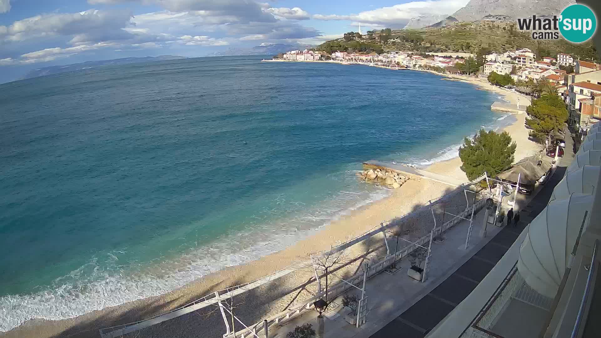 Panorama della spiaggia a Podgora