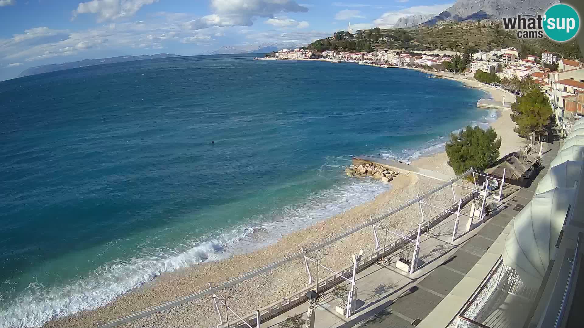 Vista de la playa in Podgora