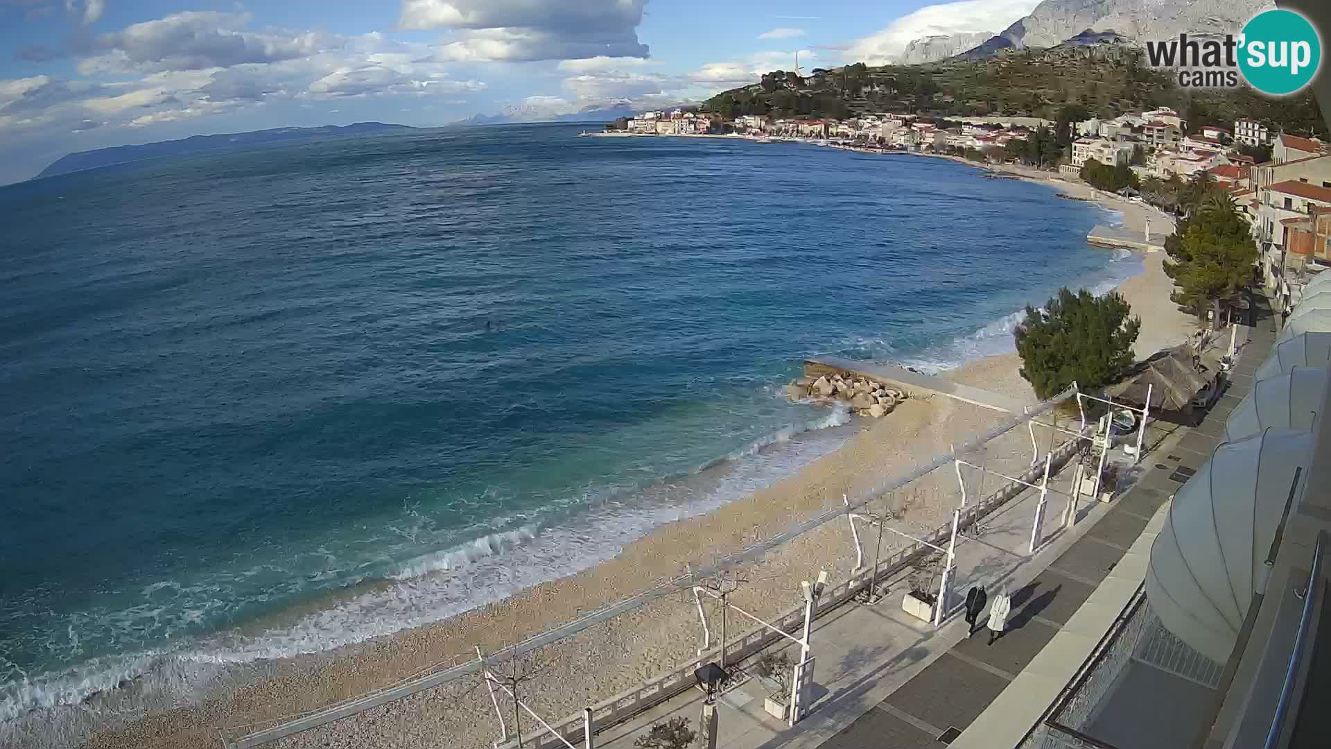 Panorama della spiaggia a Podgora