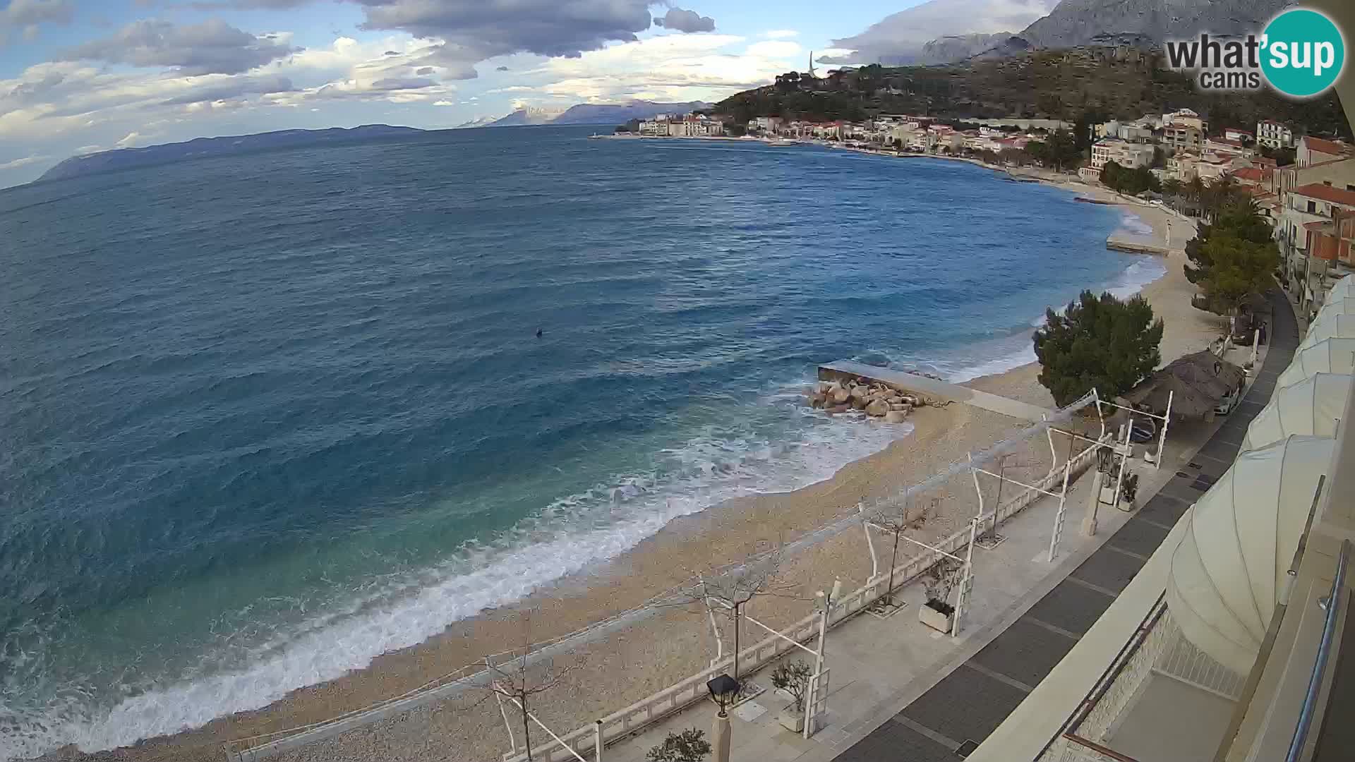 Panorama strand in Podgora