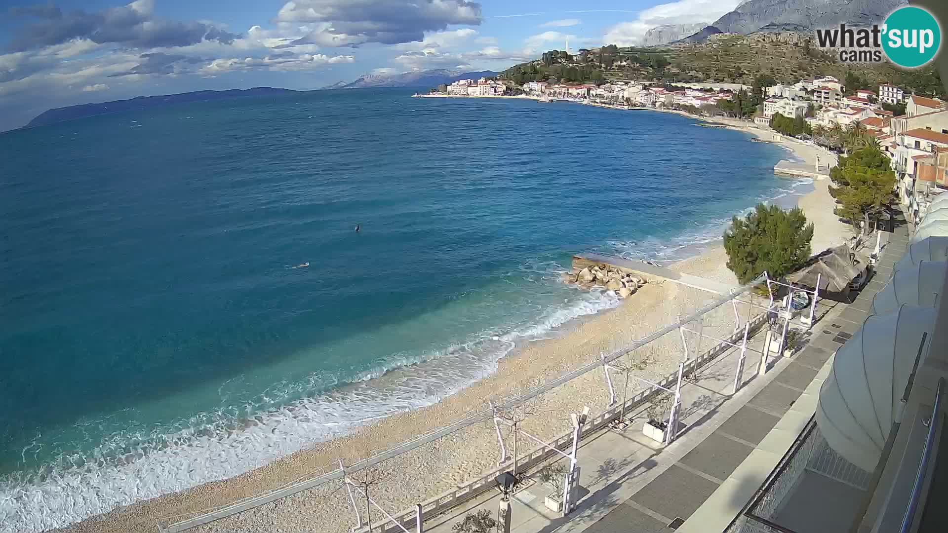 Vue de plage in Podgora