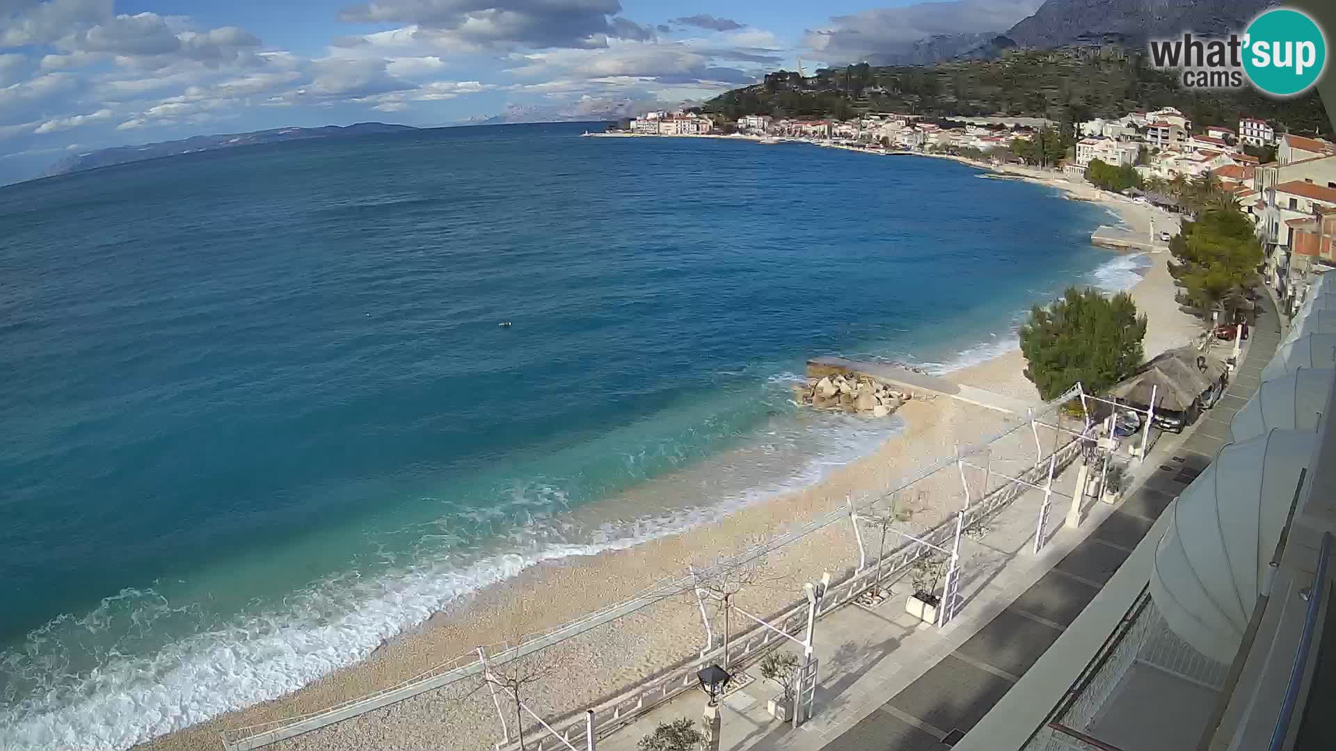 Panorama della spiaggia a Podgora