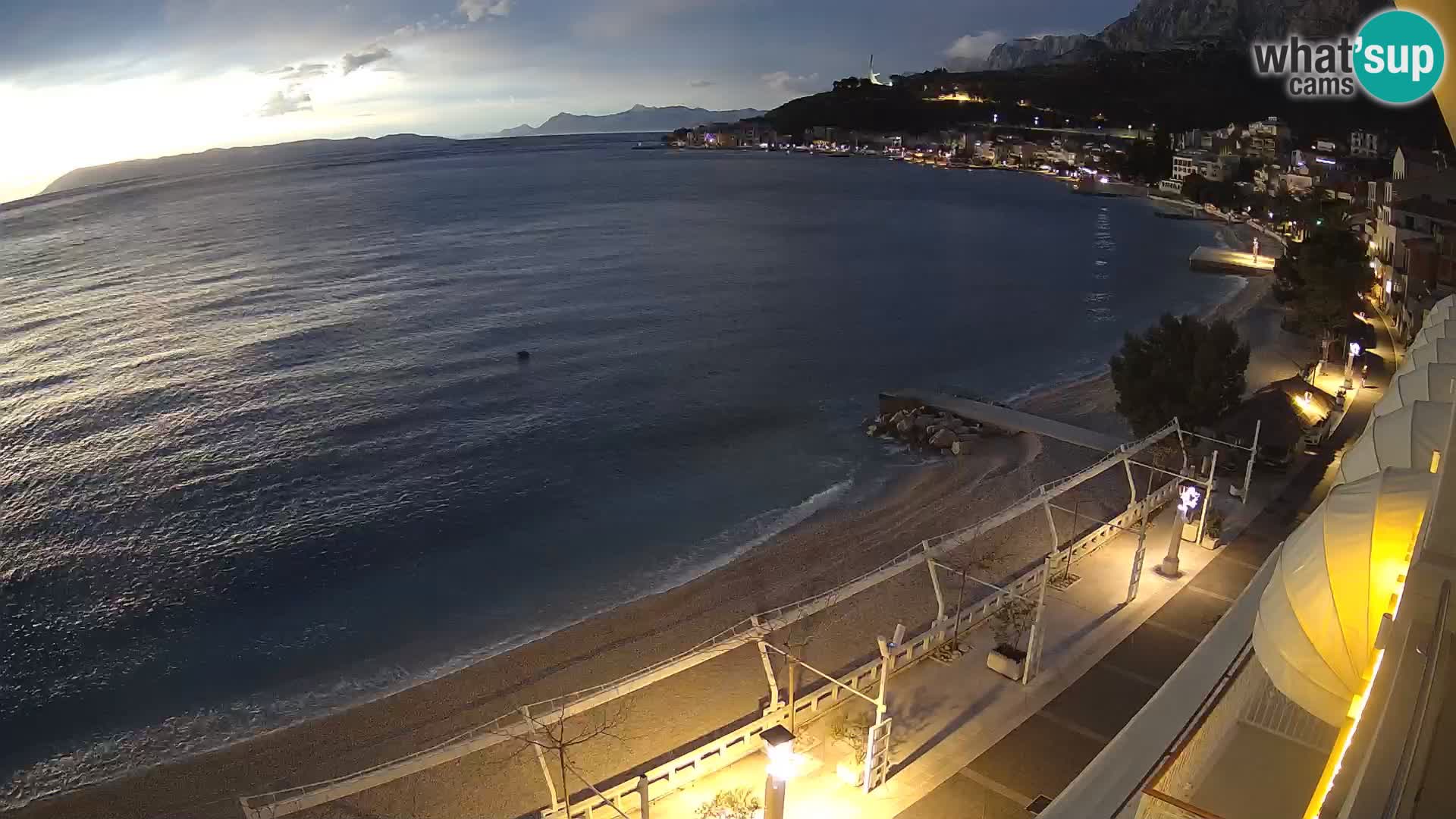 Panorama della spiaggia a Podgora