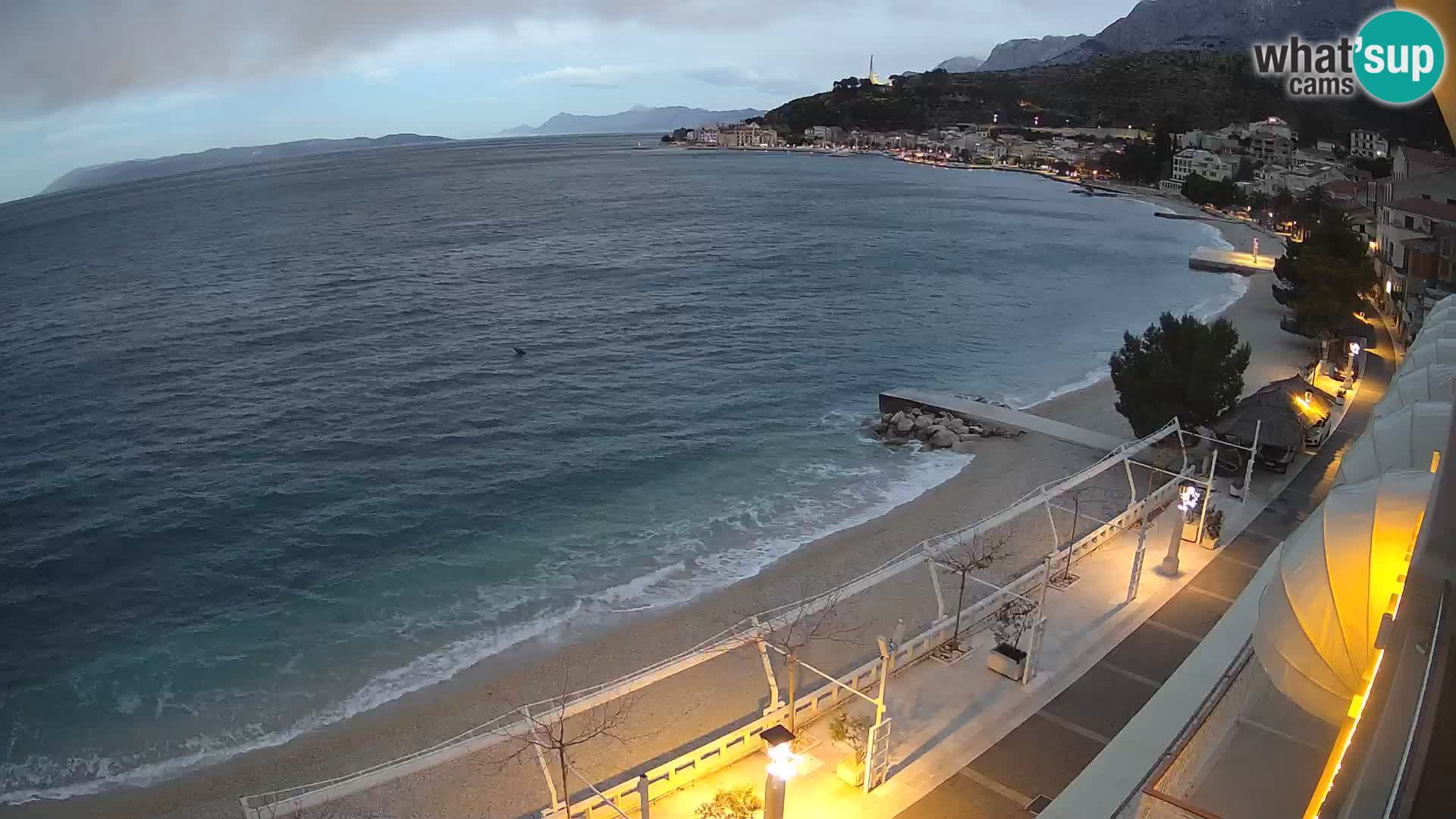 Vue de plage in Podgora