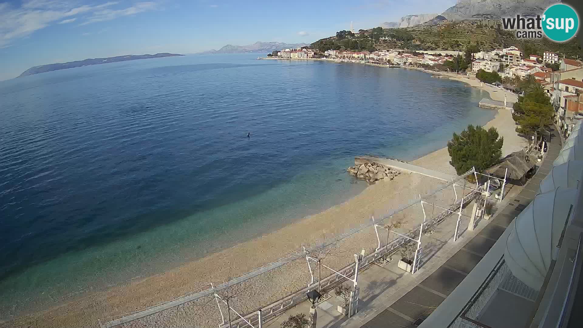 Podgora webcam – panorama beach – Dalmatia – Croatia