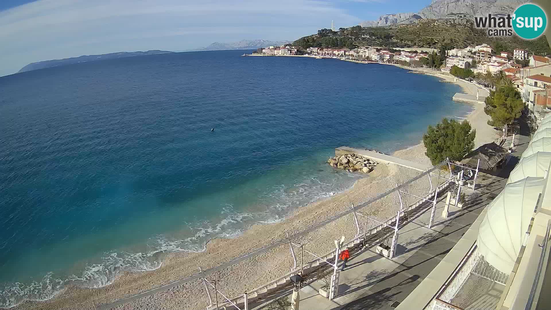 Podgora webcam – panorama beach – Dalmatia – Croatia