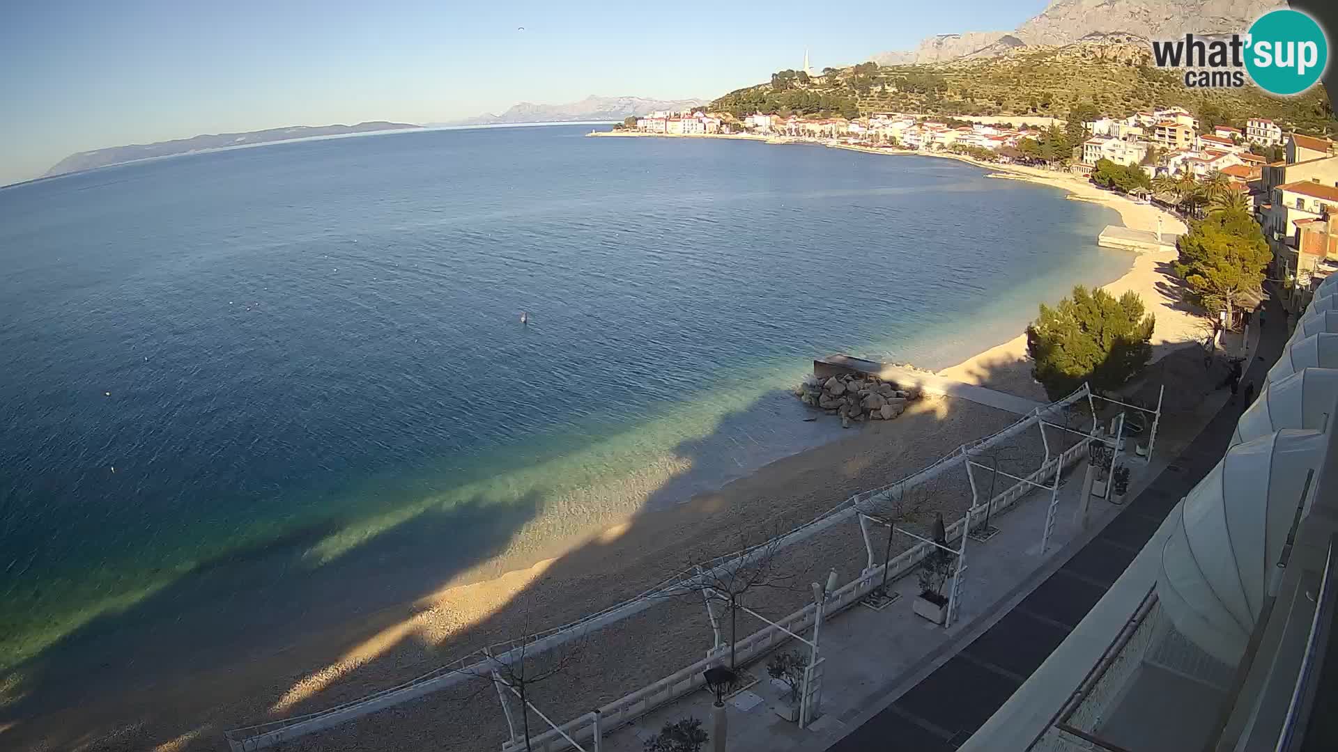 Panorama della spiaggia a Podgora