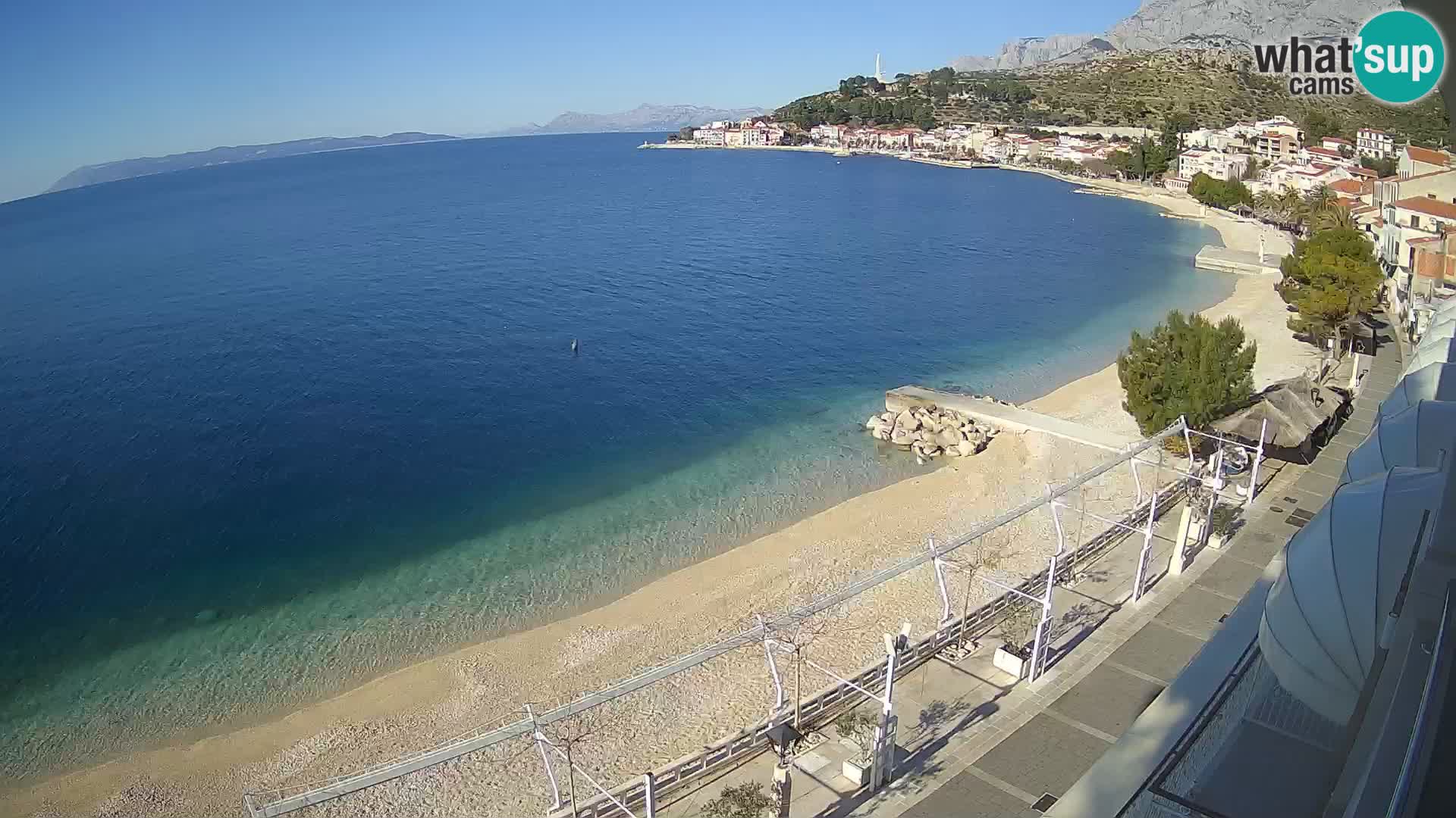 Vista de la playa in Podgora