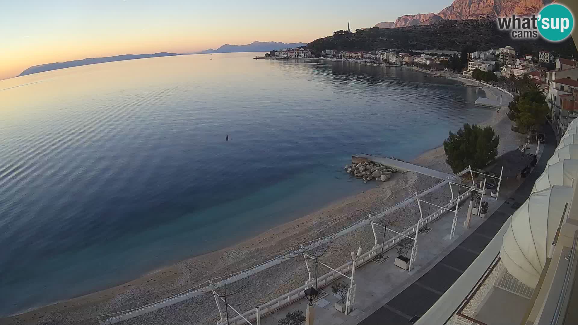 Podgora webcam – panorama beach – Dalmatia – Croatia