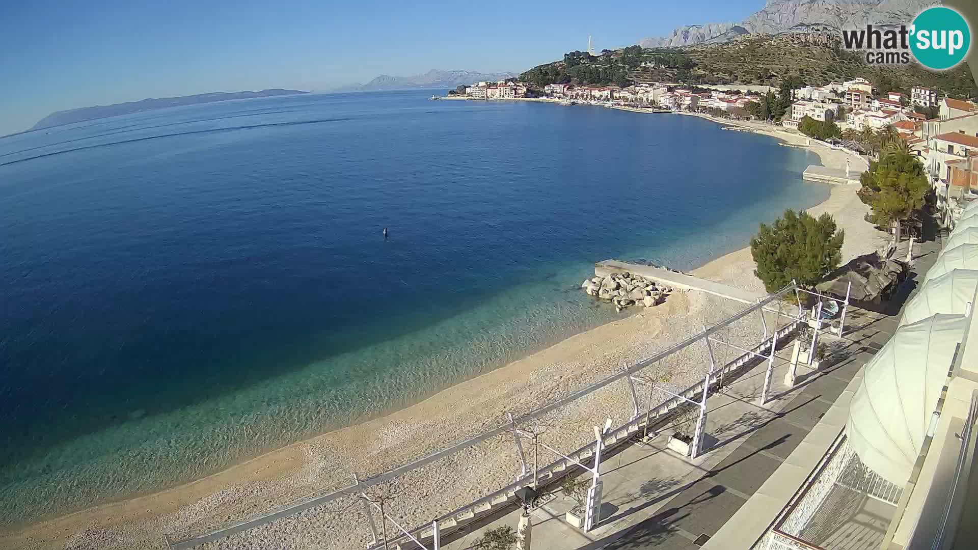 Panorama della spiaggia a Podgora