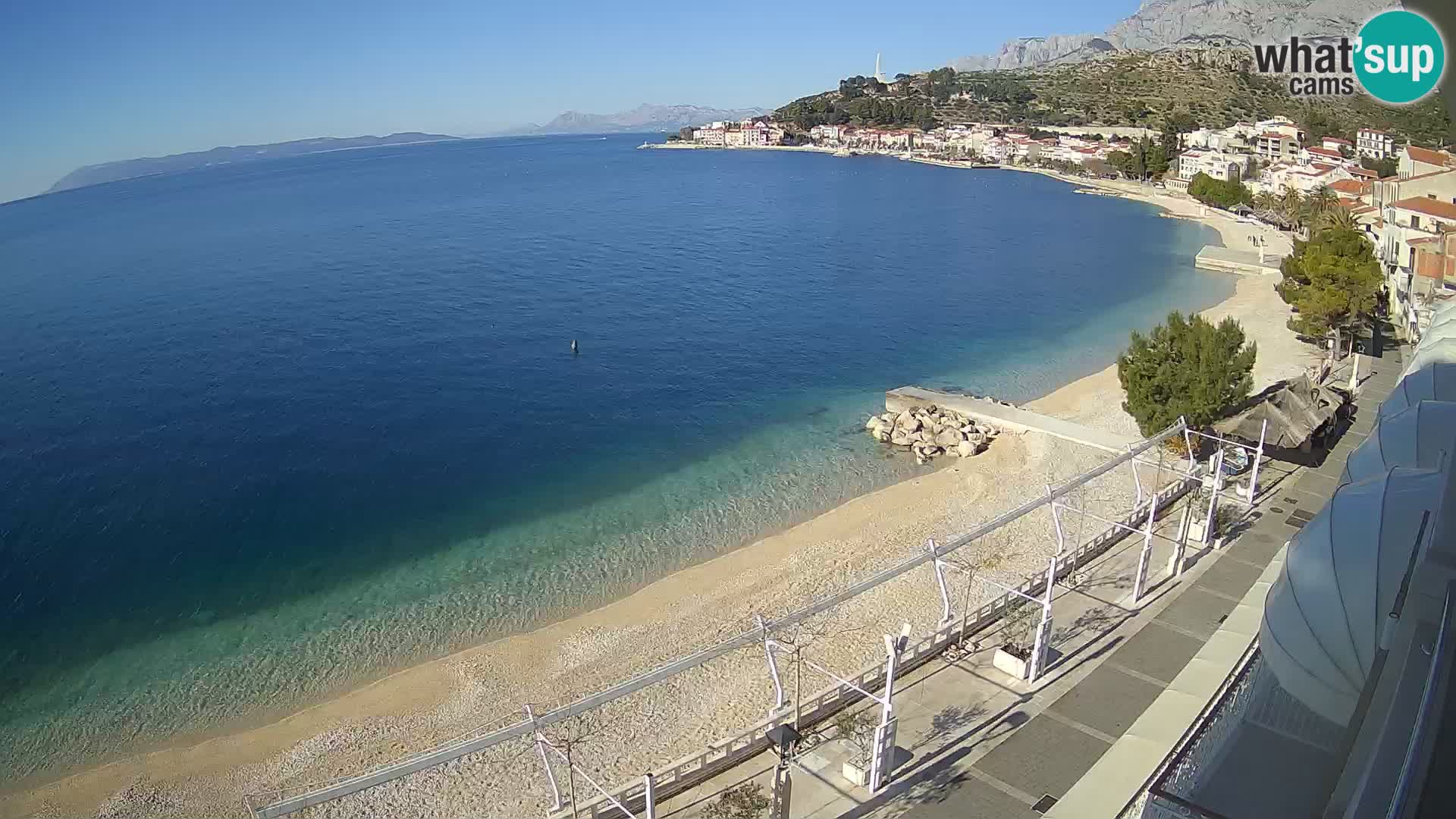 Podgora webcam – panorama beach – Dalmatia – Croatia