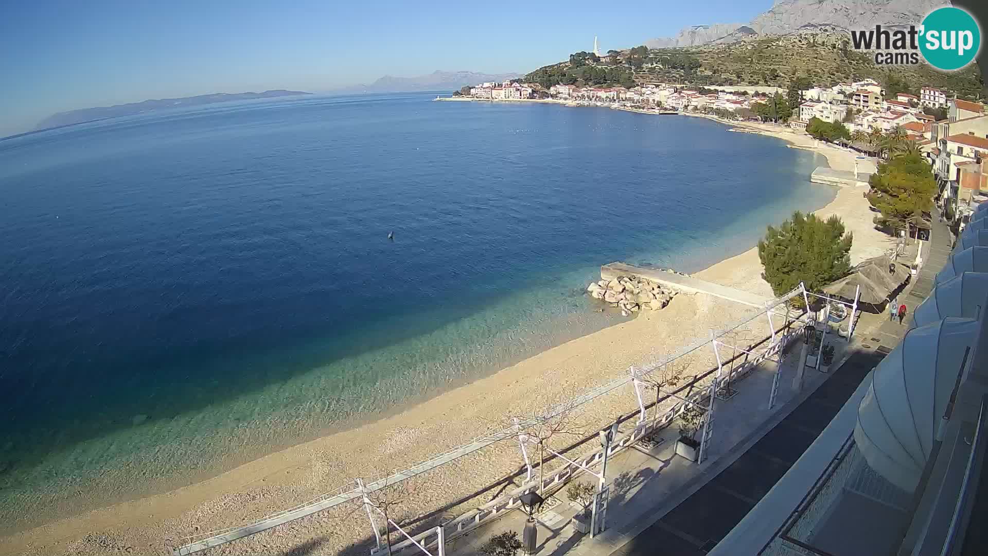 Razgled na plažo v Podgori