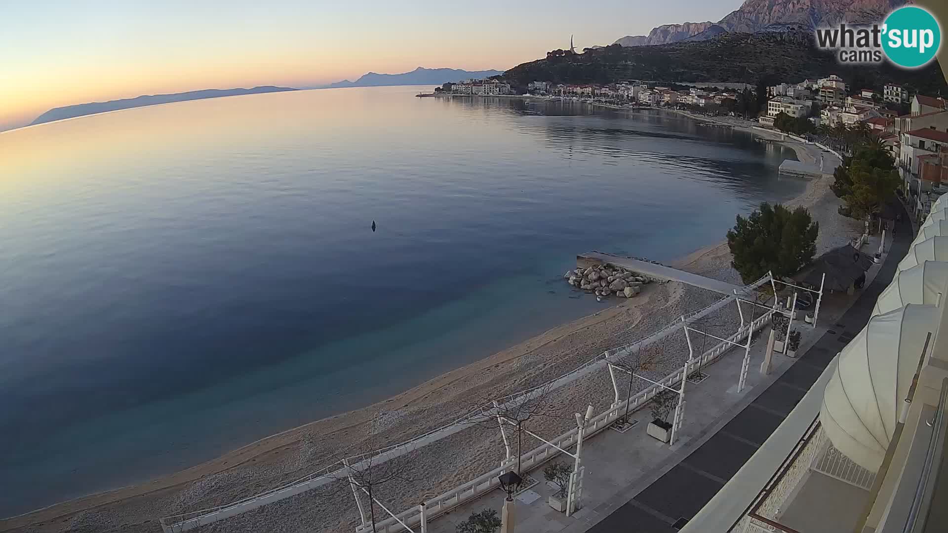 Podgora webcam – panorama beach – Dalmatia – Croatia