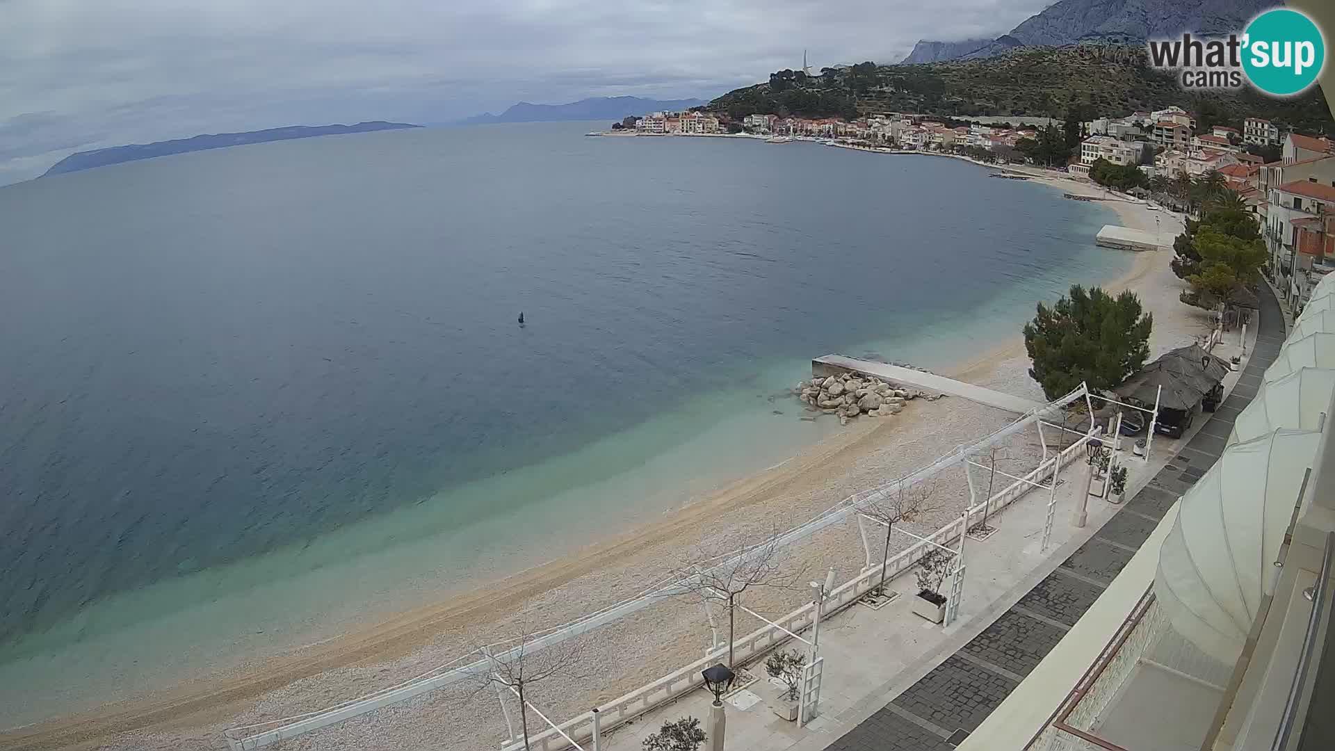 Podgora webcam – panorama beach – Dalmatia – Croatia