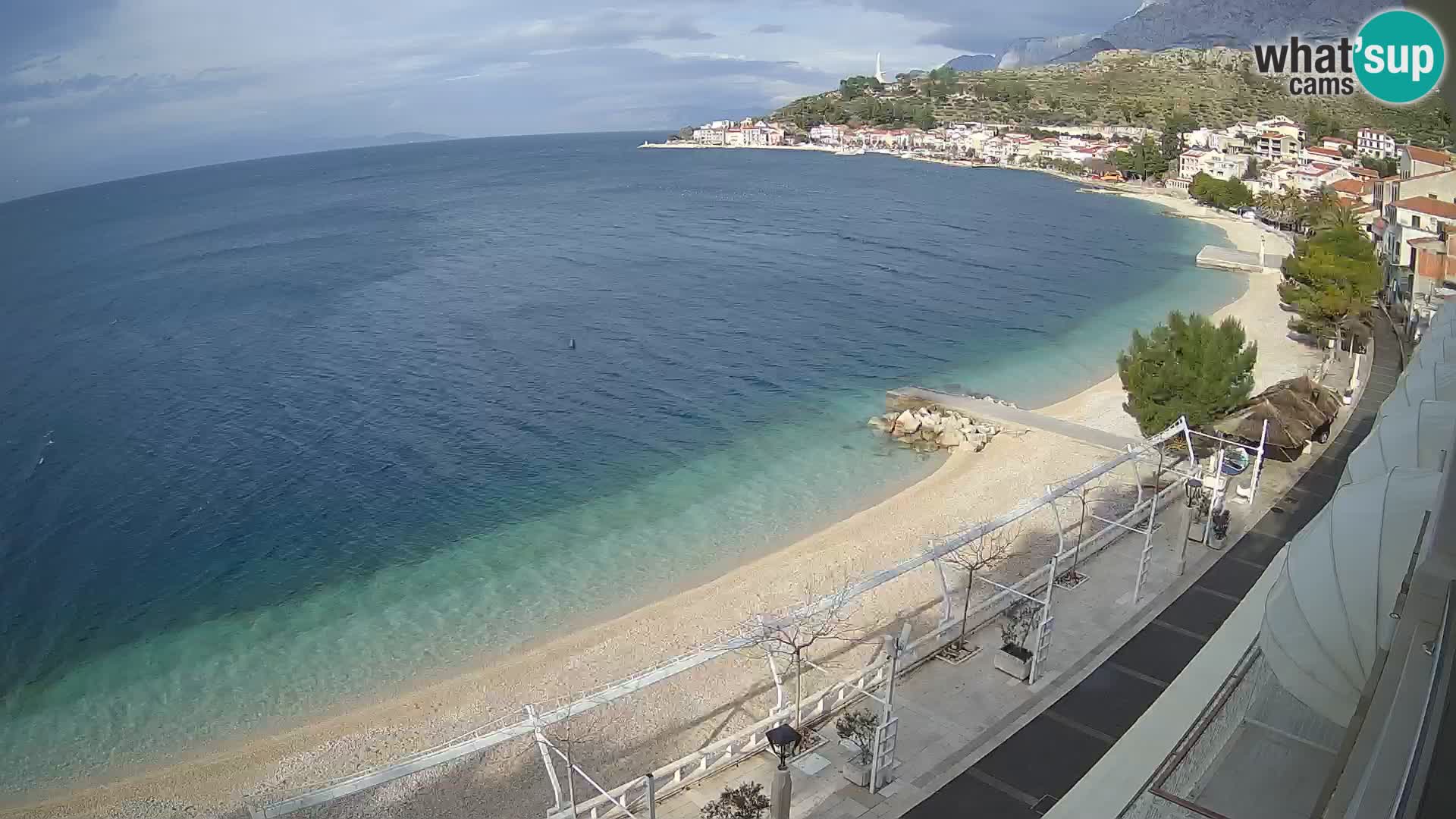 Vue de plage in Podgora