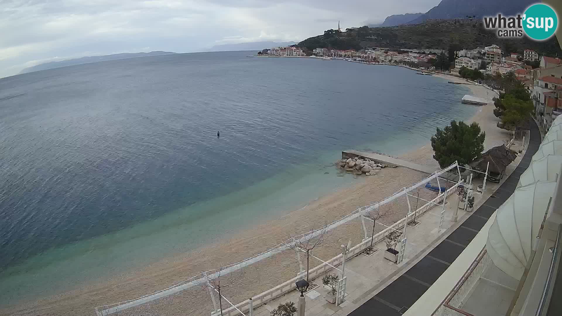 Razgled na plažo v Podgori