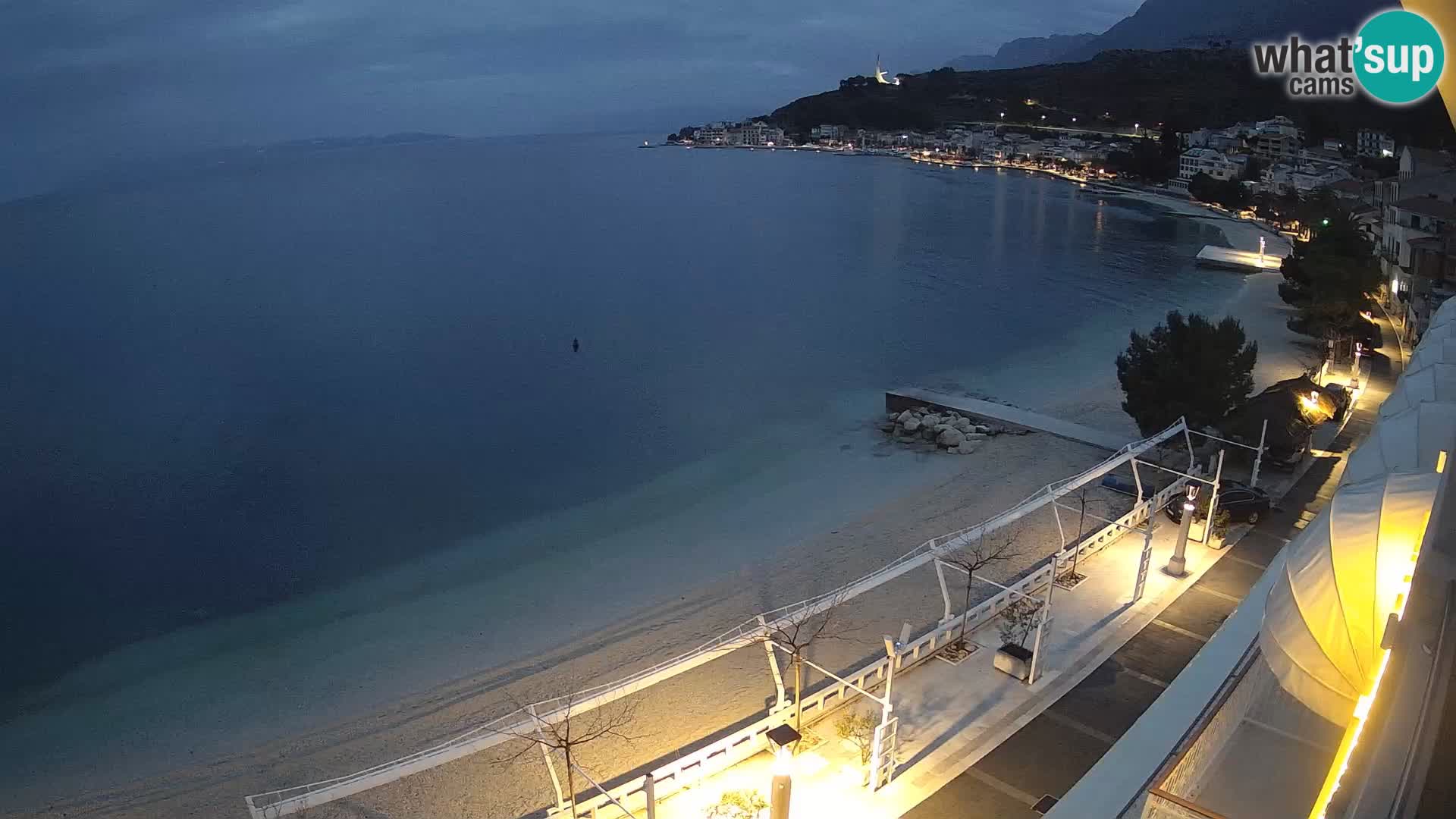 Panorama della spiaggia a Podgora