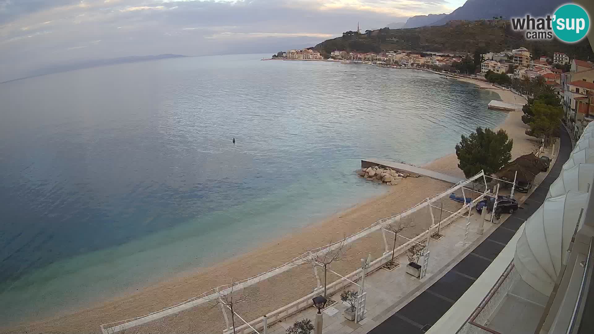 Vue de plage in Podgora