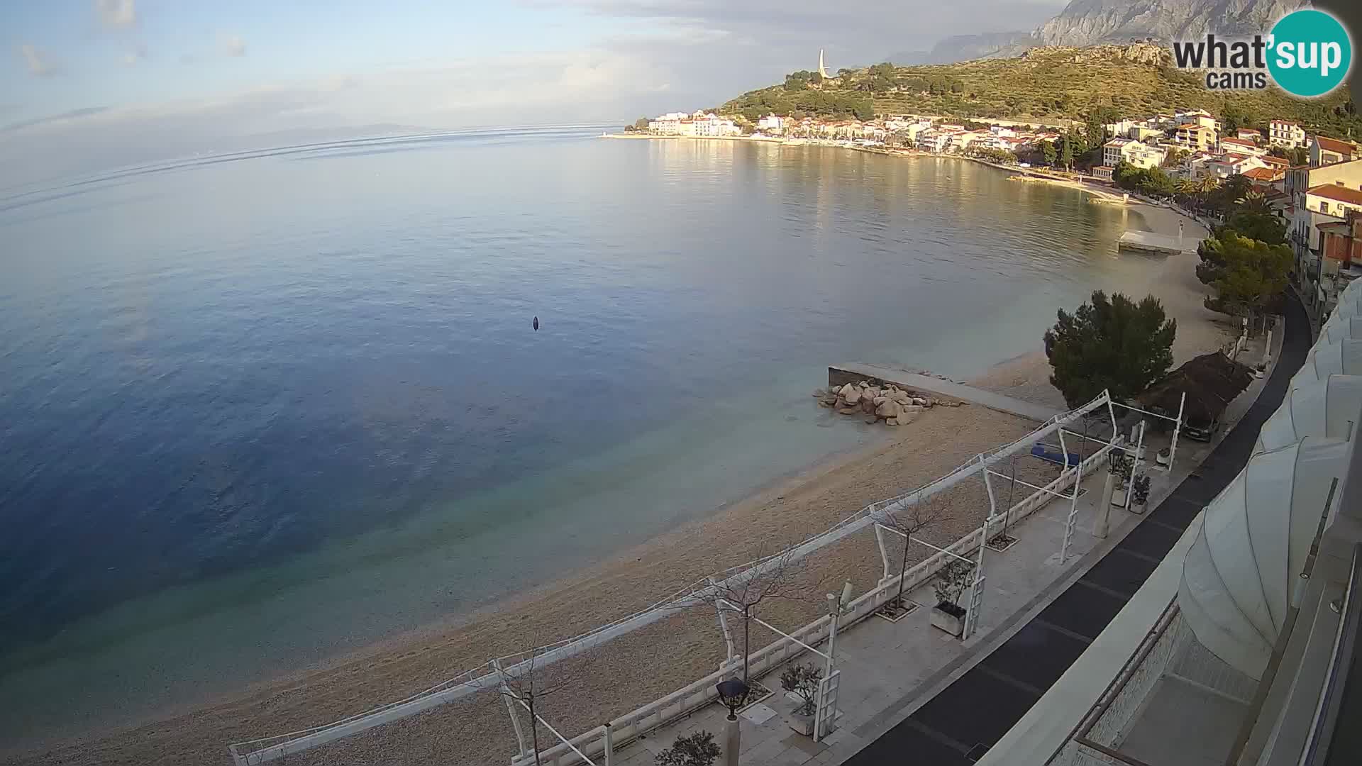 Razgled na plažo v Podgori