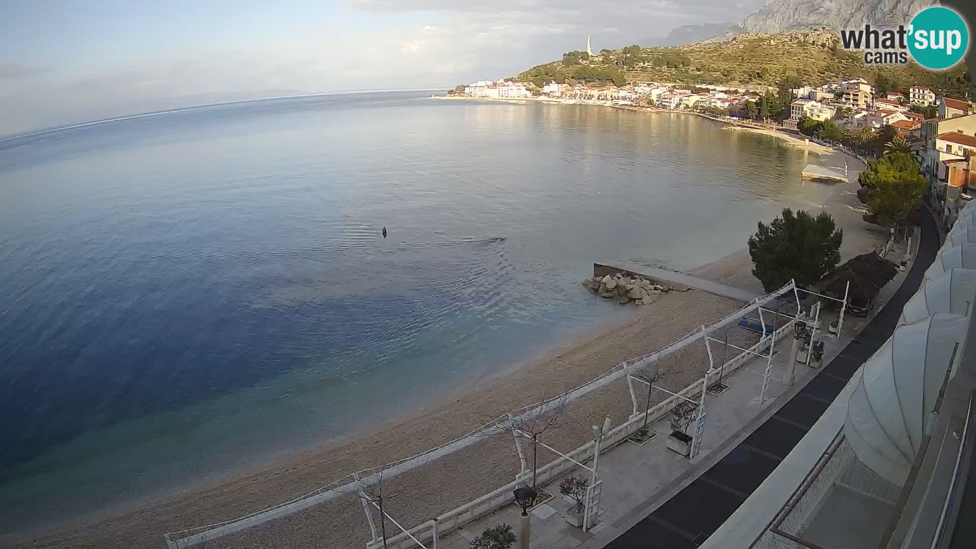 Panorama della spiaggia a Podgora