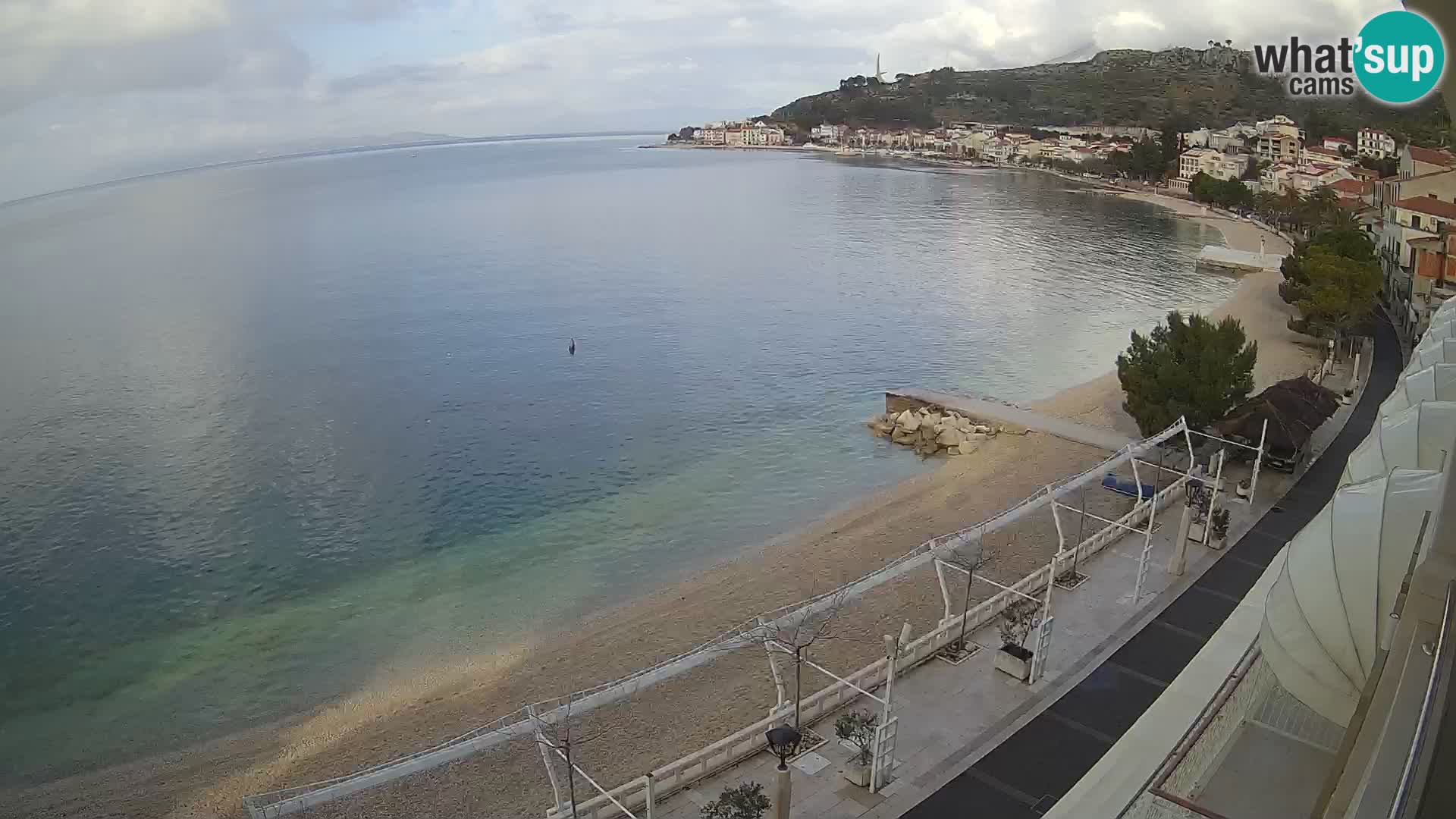 Razgled na plažo v Podgori