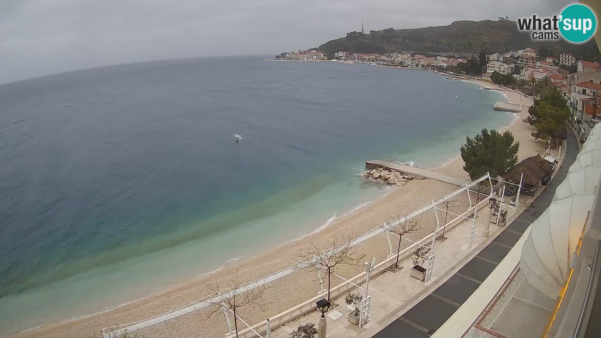 Vue de plage in Podgora