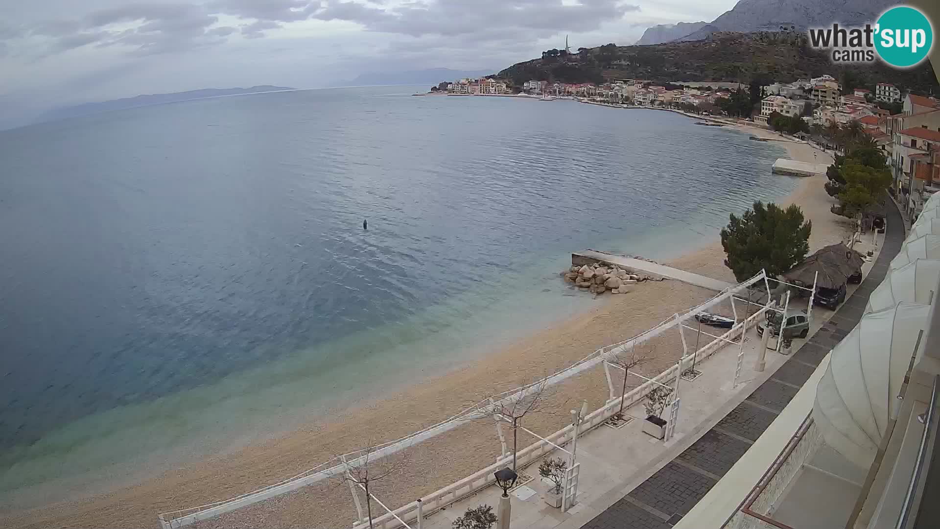 Vista de la playa in Podgora