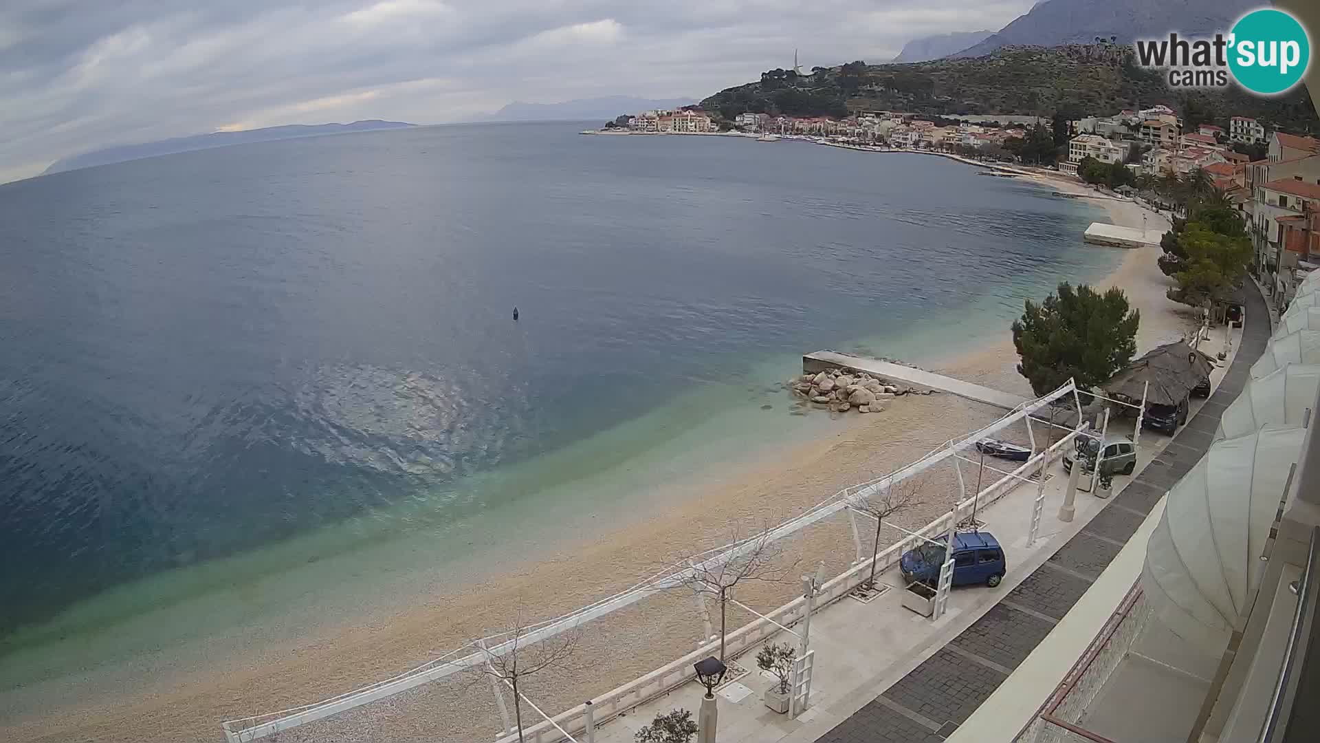 Vista de la playa in Podgora