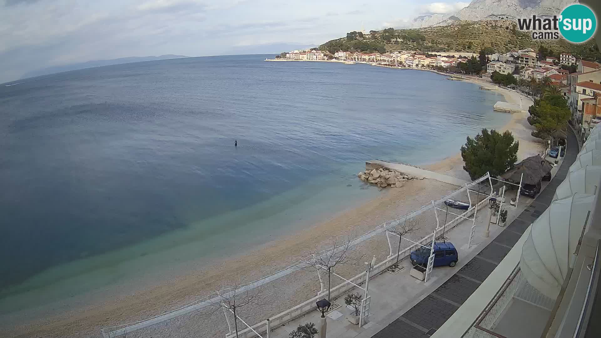 Vista de la playa in Podgora