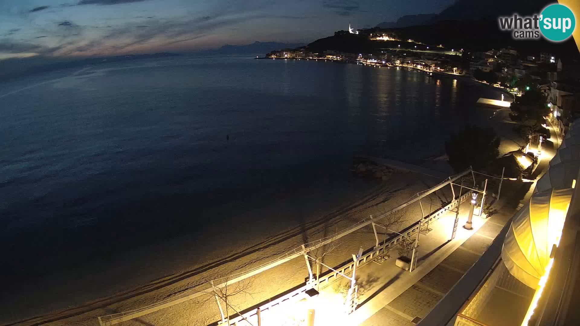 Panorama della spiaggia a Podgora