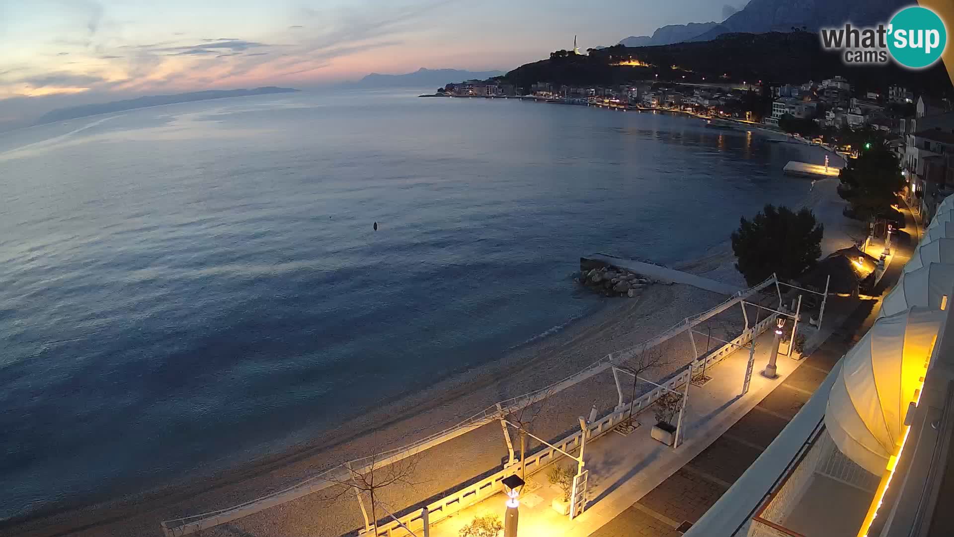 Panorama della spiaggia a Podgora