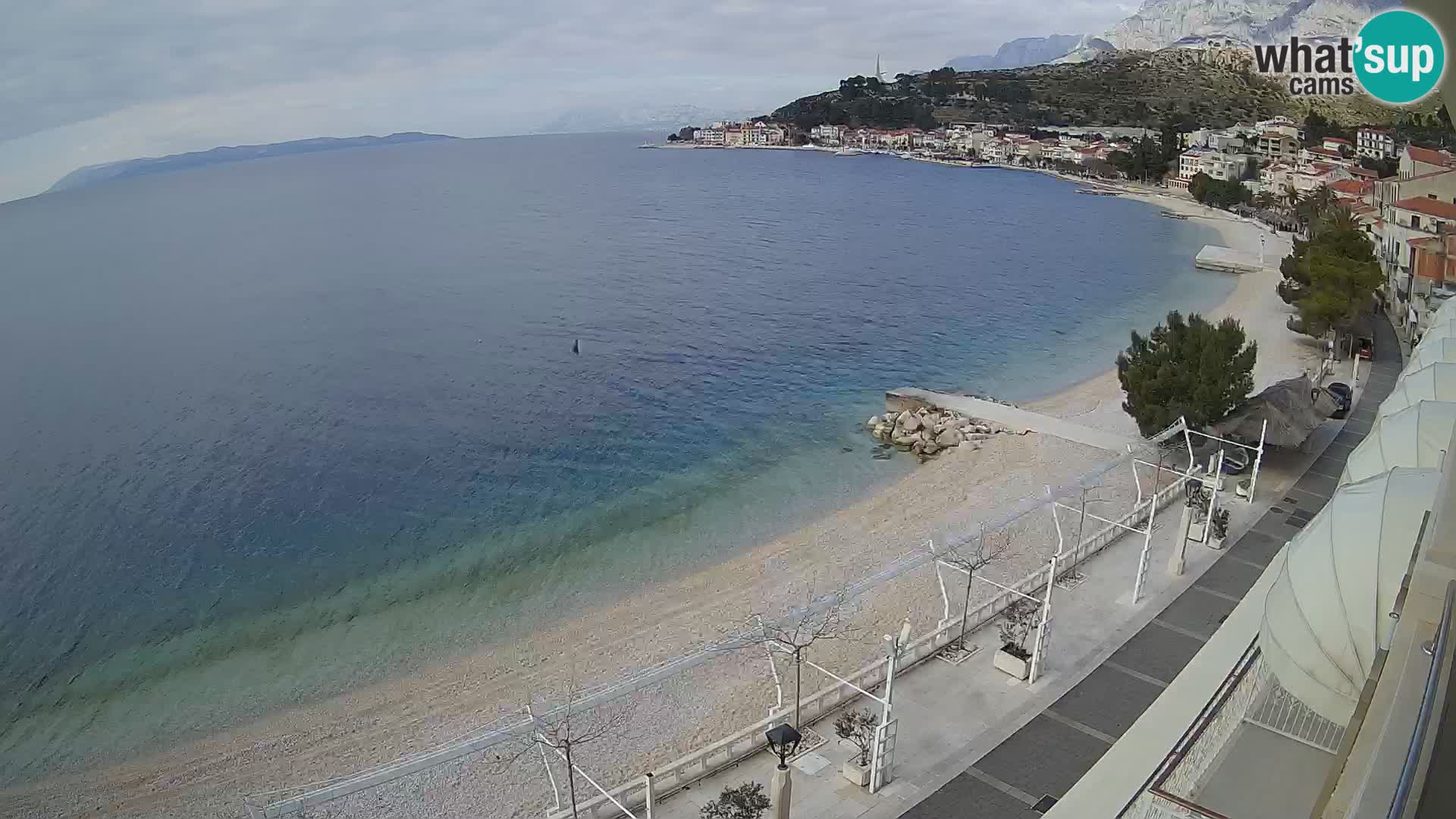 Vista de la playa in Podgora