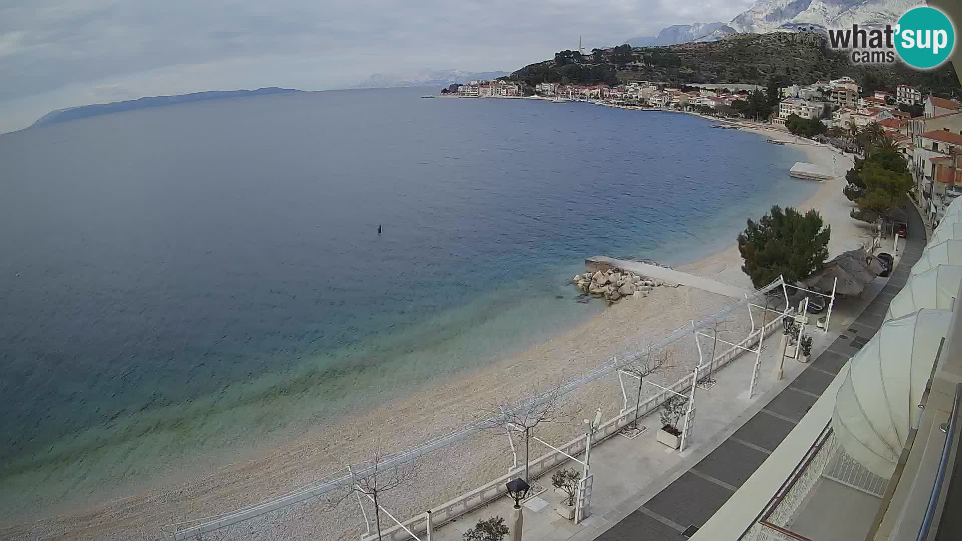 Vista de la playa in Podgora