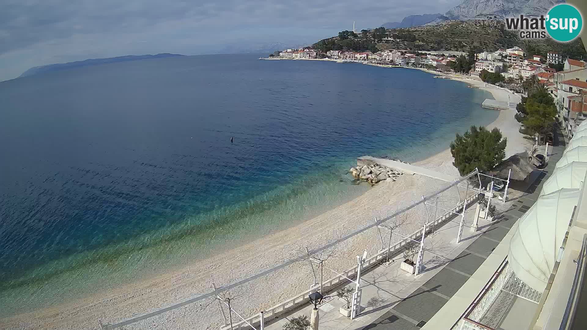 Podgora webcam – panorama beach – Dalmatia – Croatia