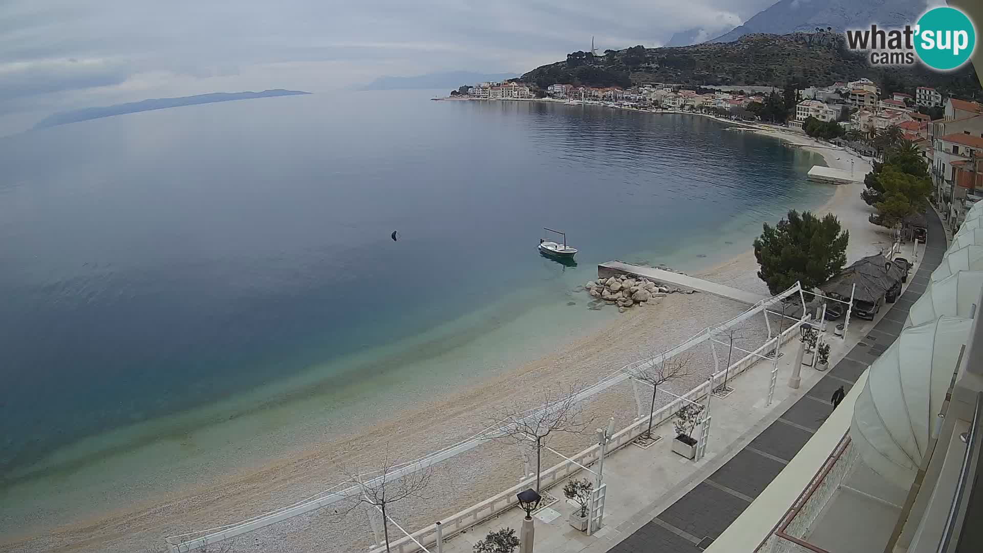 Panorama della spiaggia a Podgora