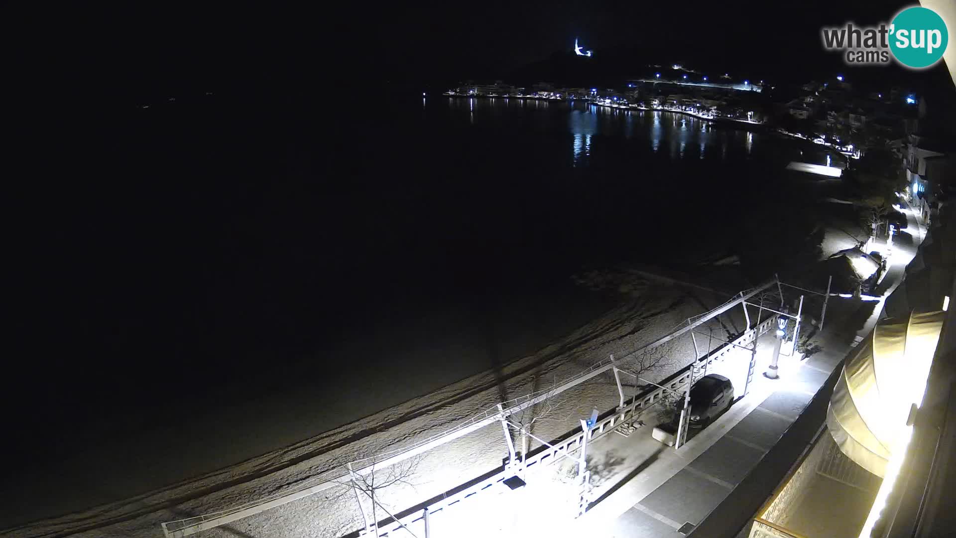 Panorama della spiaggia a Podgora