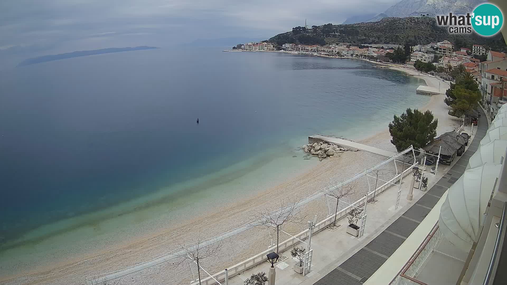 Podgora webcam – panorama beach – Dalmatia – Croatia