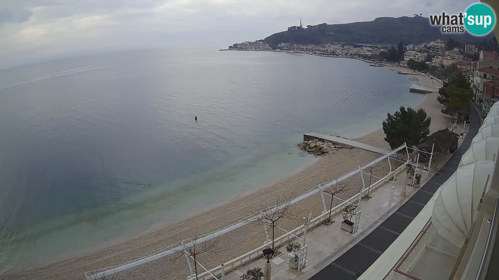 Vue de plage in Podgora