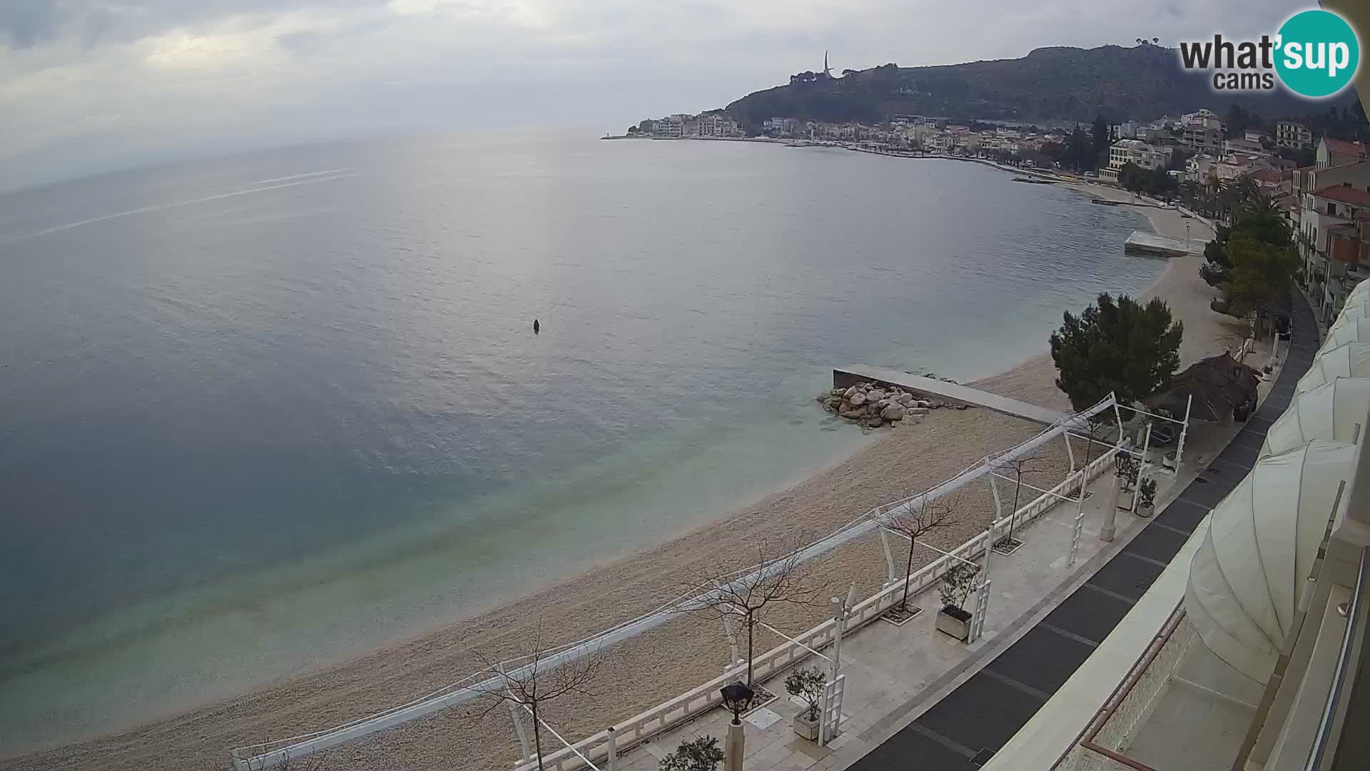 Vue de plage in Podgora