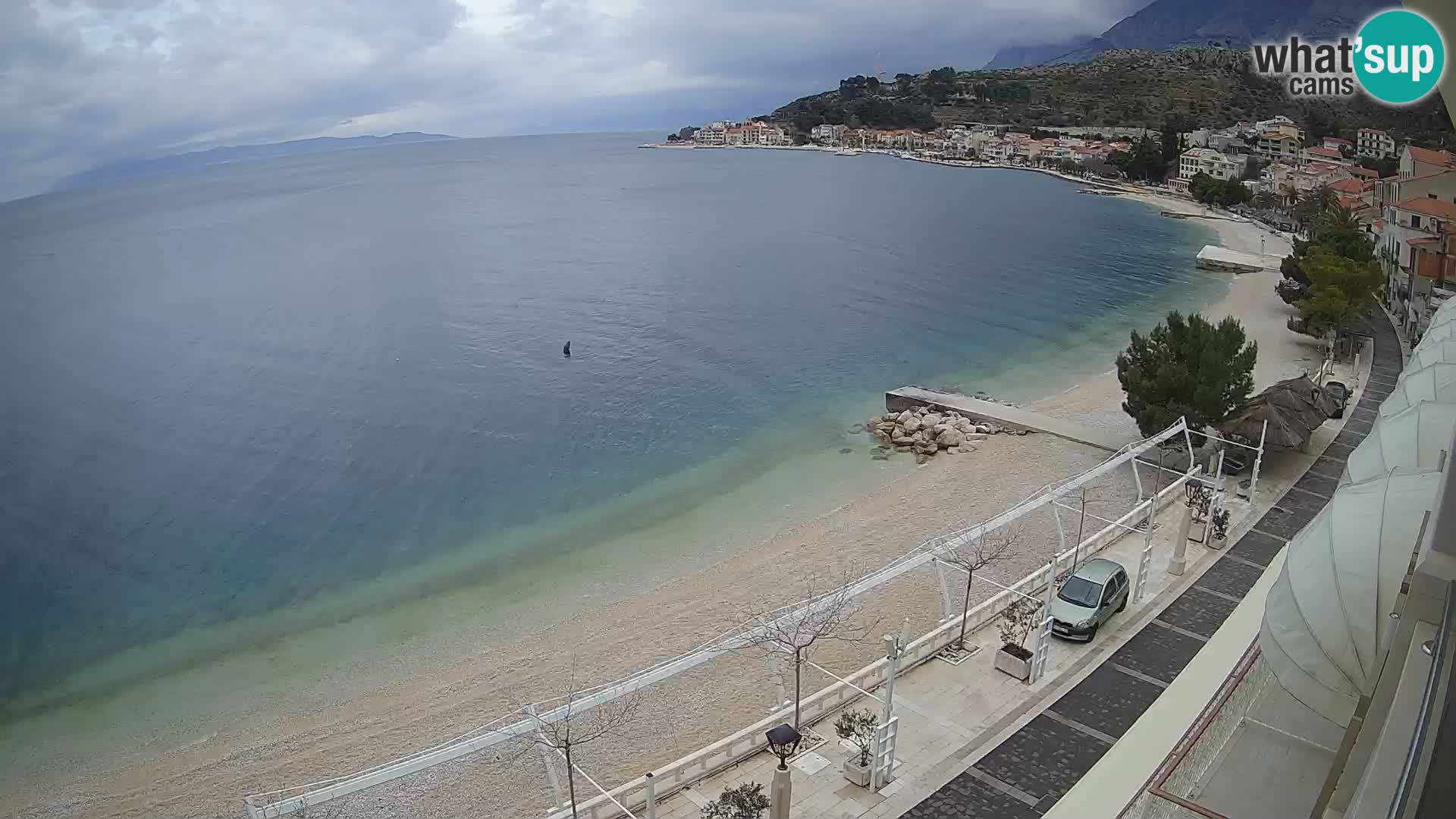 Vista de la playa in Podgora