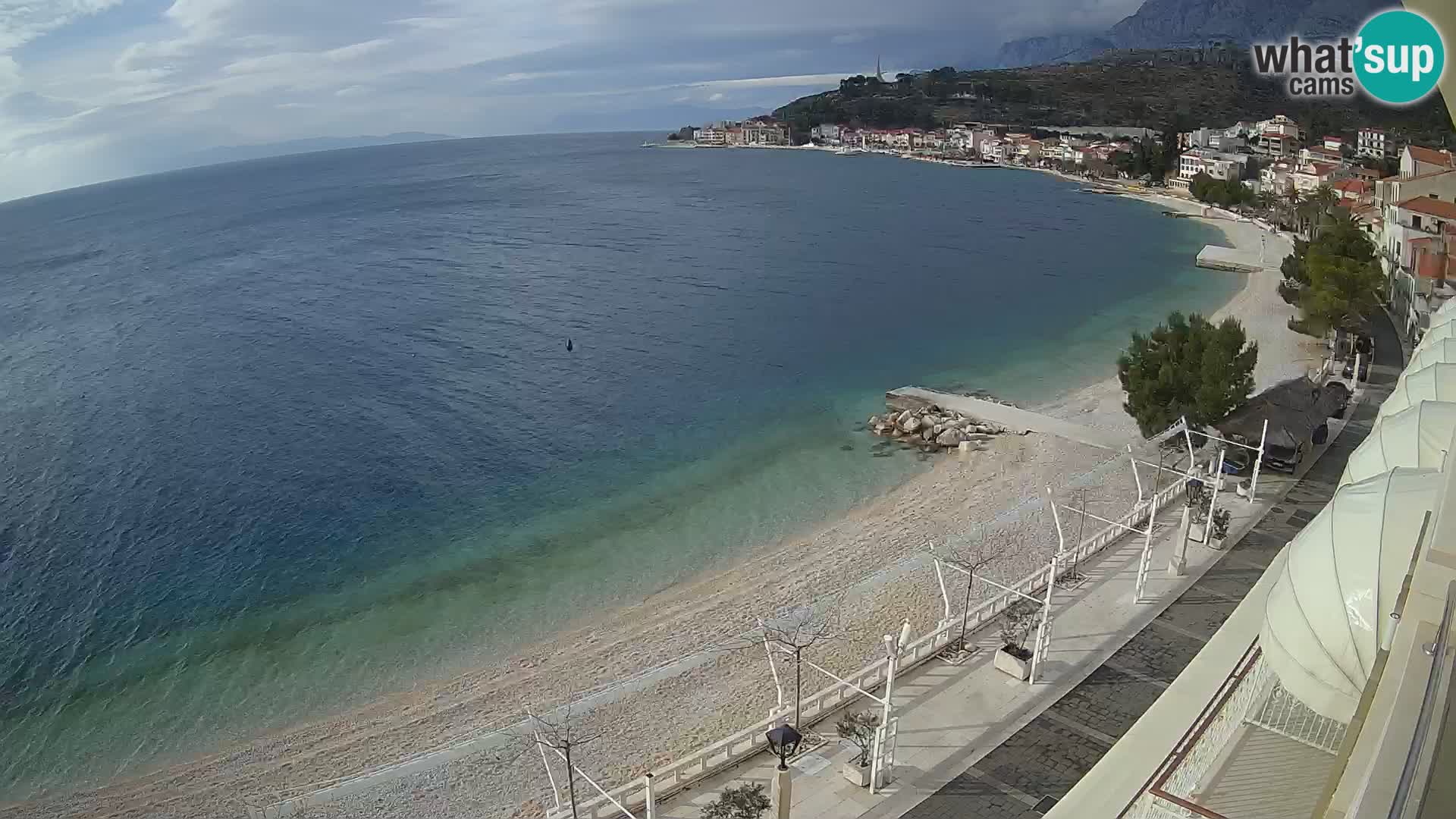 Vue de plage in Podgora