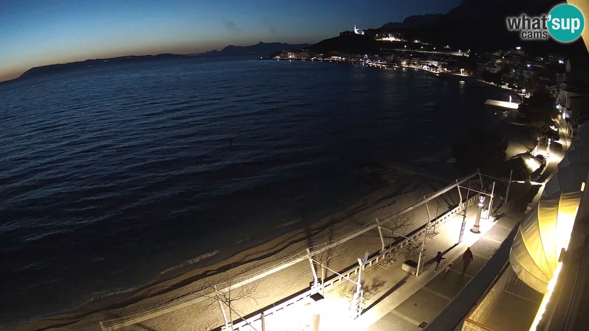 Vue de plage in Podgora