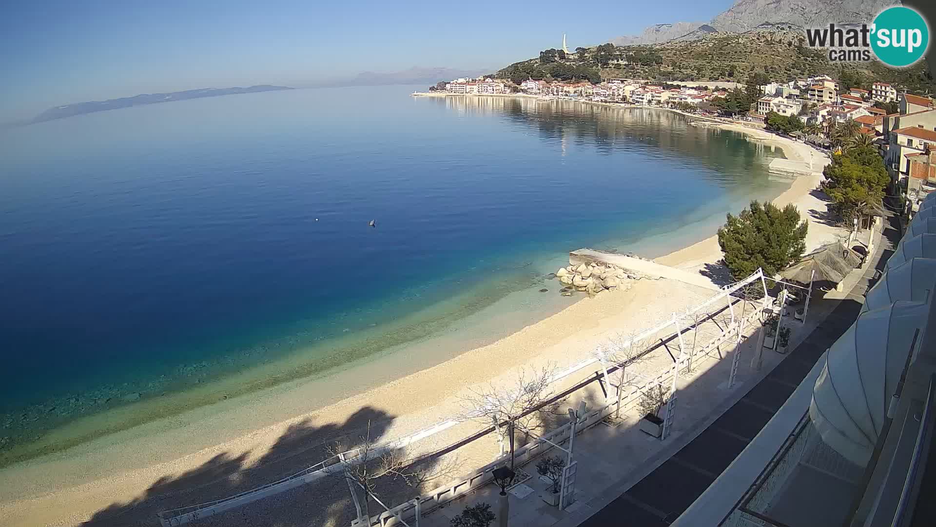 Vue de plage in Podgora