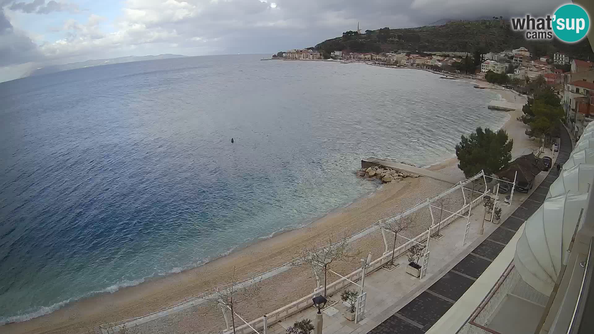 Panorama della spiaggia a Podgora