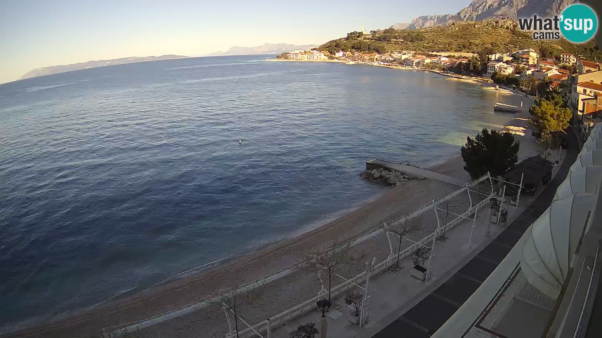 Vue de plage in Podgora