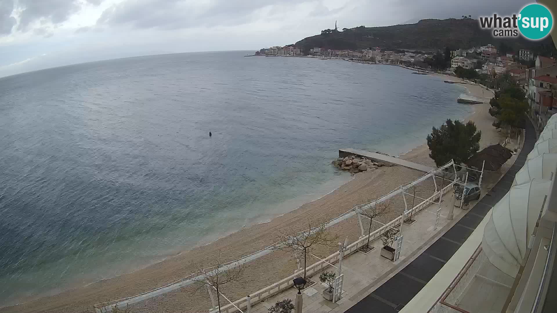 Vista de la playa in Podgora