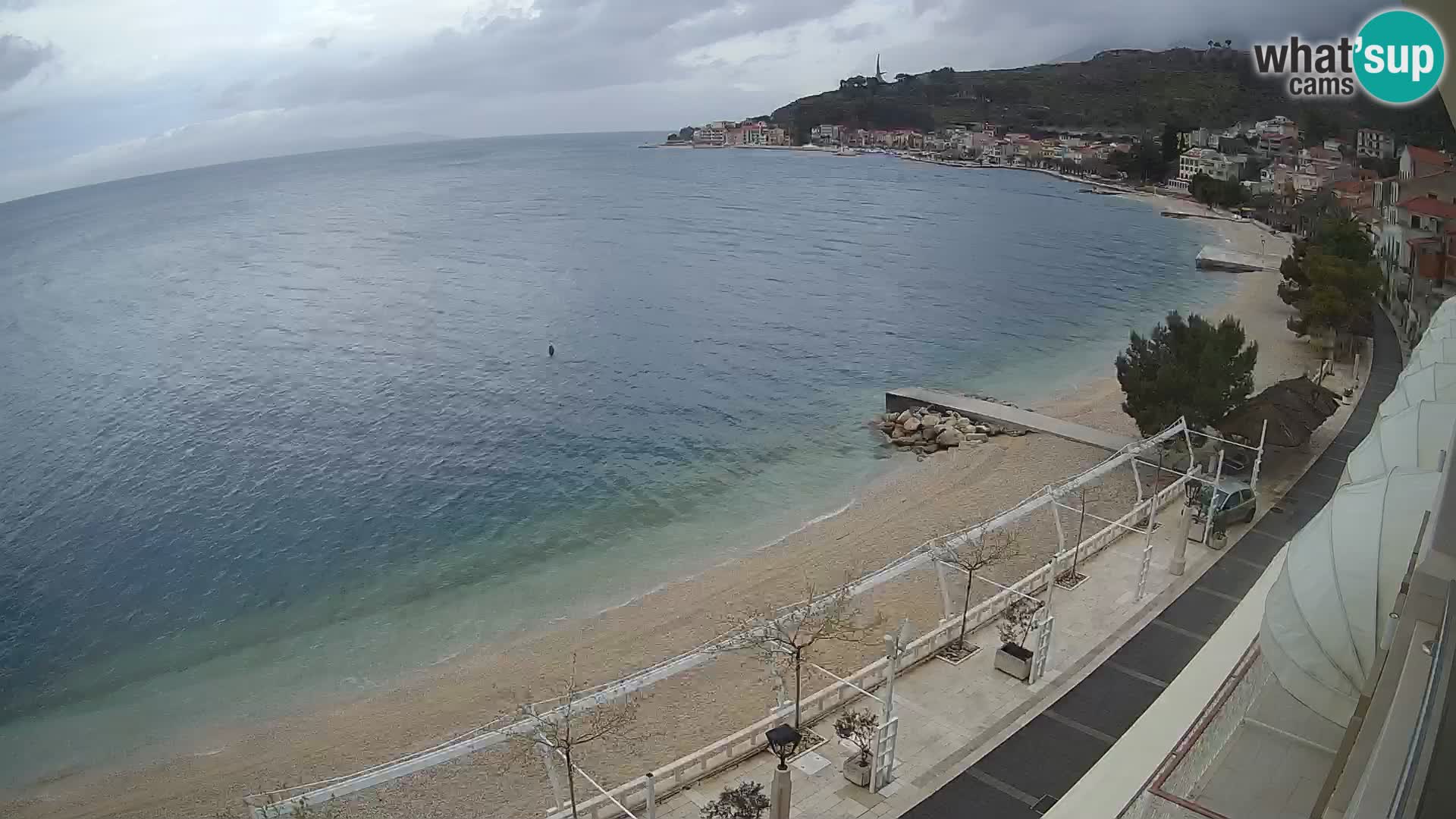 Razgled na plažo v Podgori