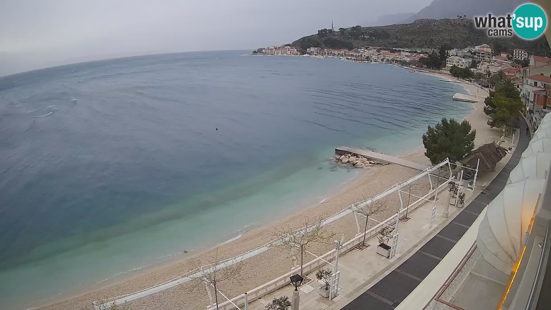 Vista de la playa in Podgora