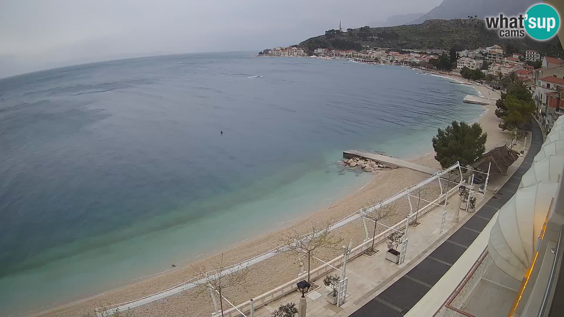 Vue de plage in Podgora