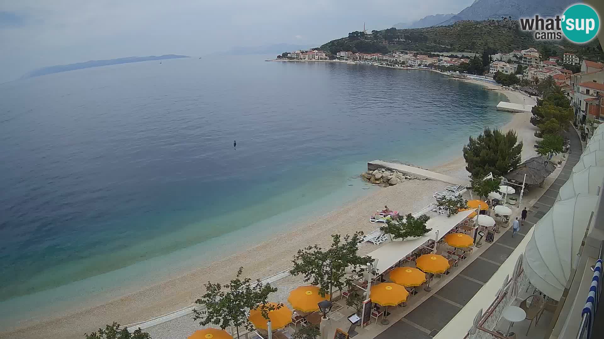 Panorama della spiaggia a Podgora